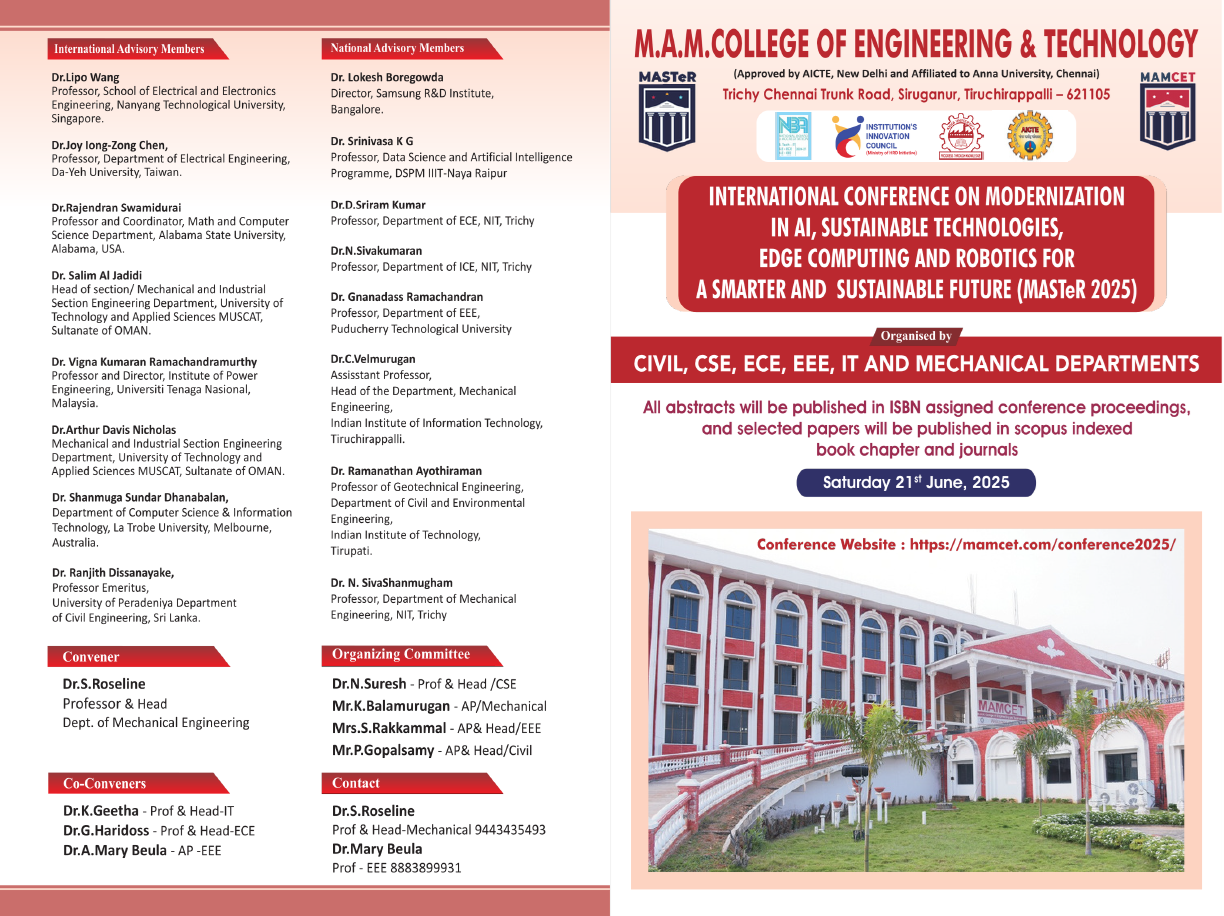 International Conference MASTeR2025